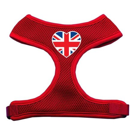 UNCONDITIONAL LOVE Heart Flag UK Screen Print Soft Mesh Harness Red Large UN862871